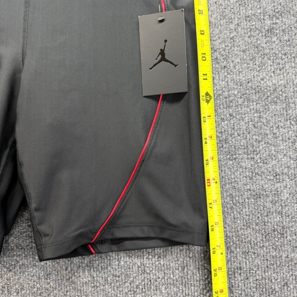 Jordan Women's Black Tight Fit Active Biker Shorts Red Trim Size XL - Picture 7 of 9